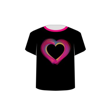 T-Shirt Şablonu - Sevgililer Günü Kalpleri