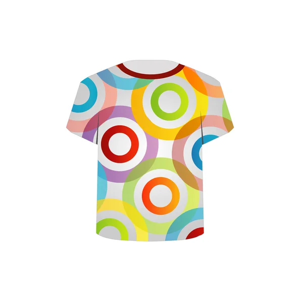 T Shirt Template- anelli frattali — Vettoriale Stock