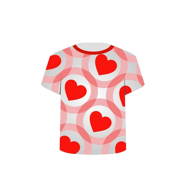 T-Shirt Template- Valentinsherzen — Stockvektor