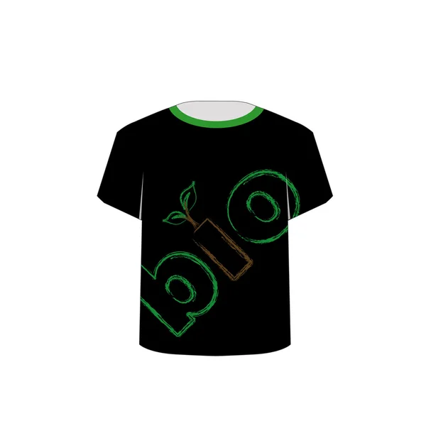 T Shirt Template- miljövänlig design — Stock vektor