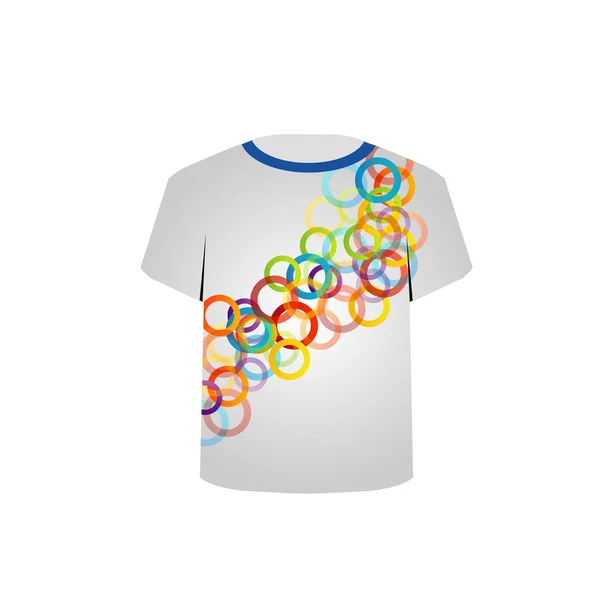 Plantilla camiseta - círculos vibrantes — Vector de stock