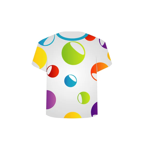 T shirt mall - pulserande cirklar — Stock vektor