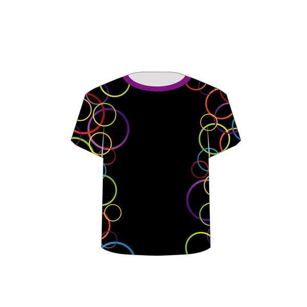 Modèle de T-shirt - cercles vibrants — Image vectorielle