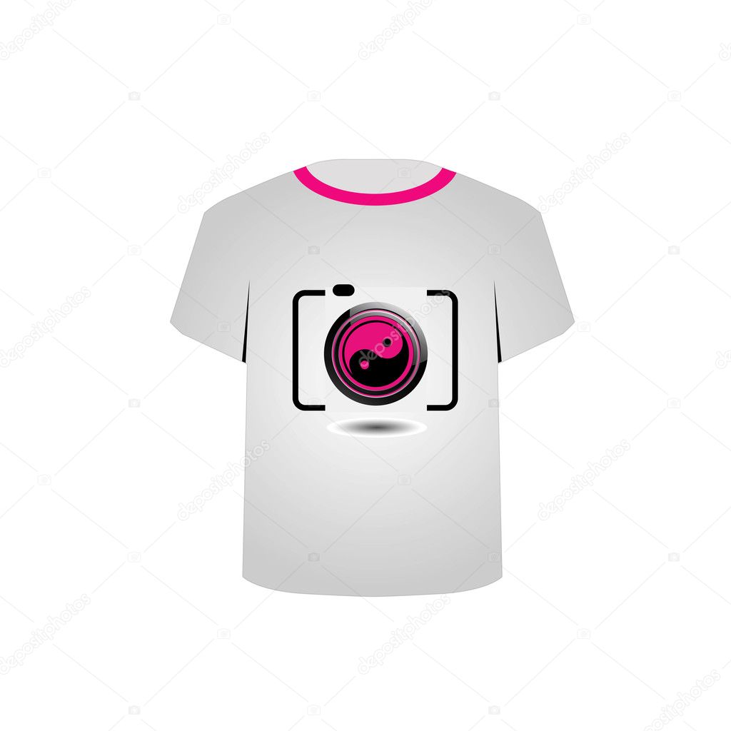 T Shirt Template- digital camera