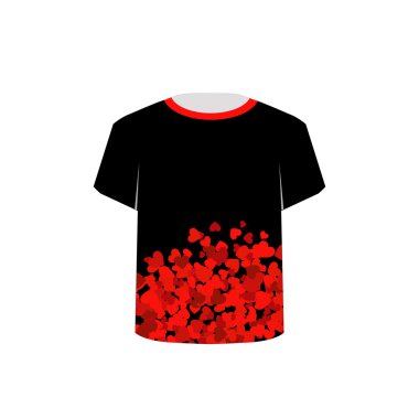T-Shirt Şablonu - Sevgililer Günü Kalpleri