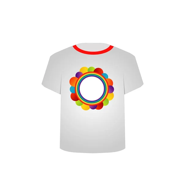 T Shirt Template- vibrant circles — Stock Vector