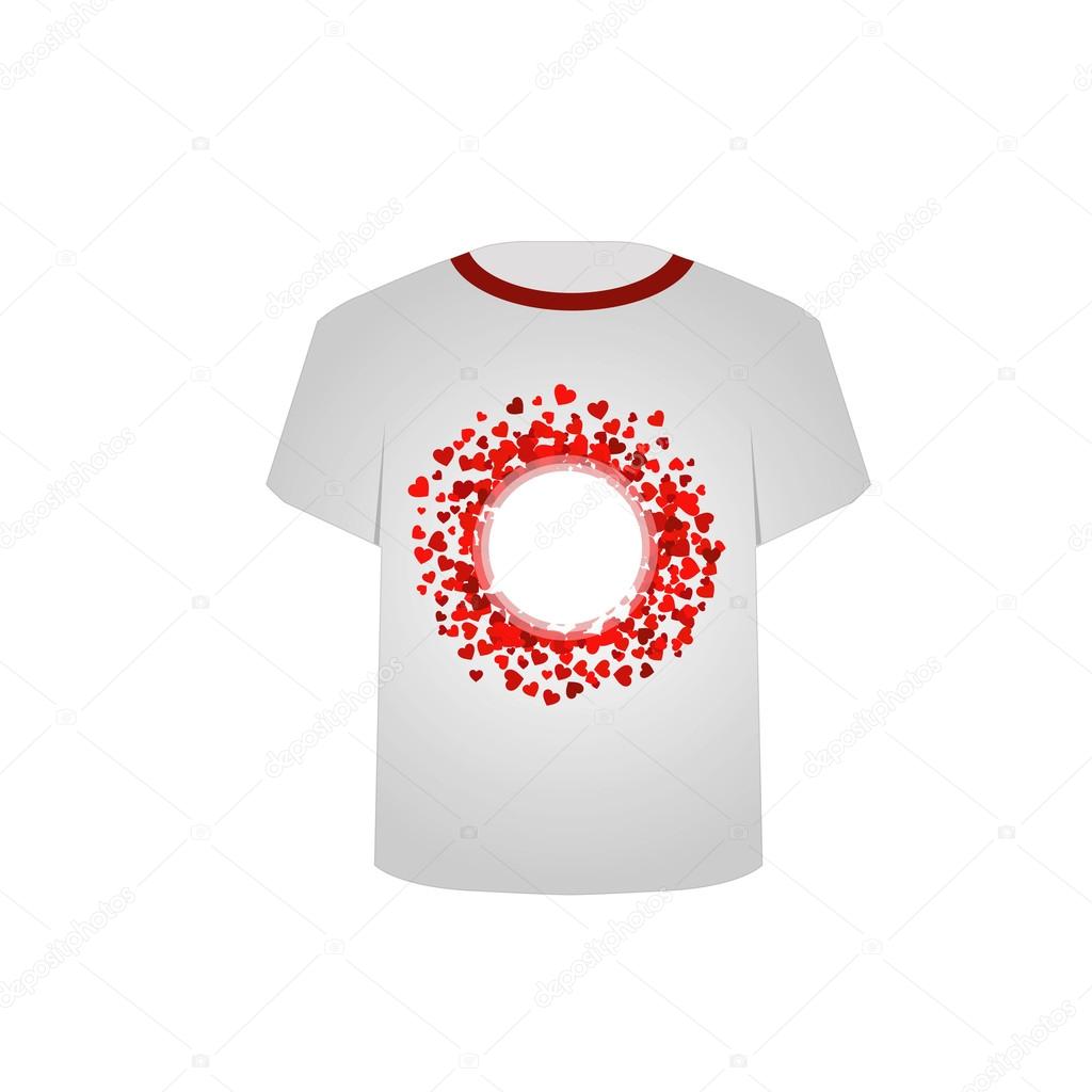 T Shirt Template Valentine Hearts Stock Illustration by ©shawlin 31750093