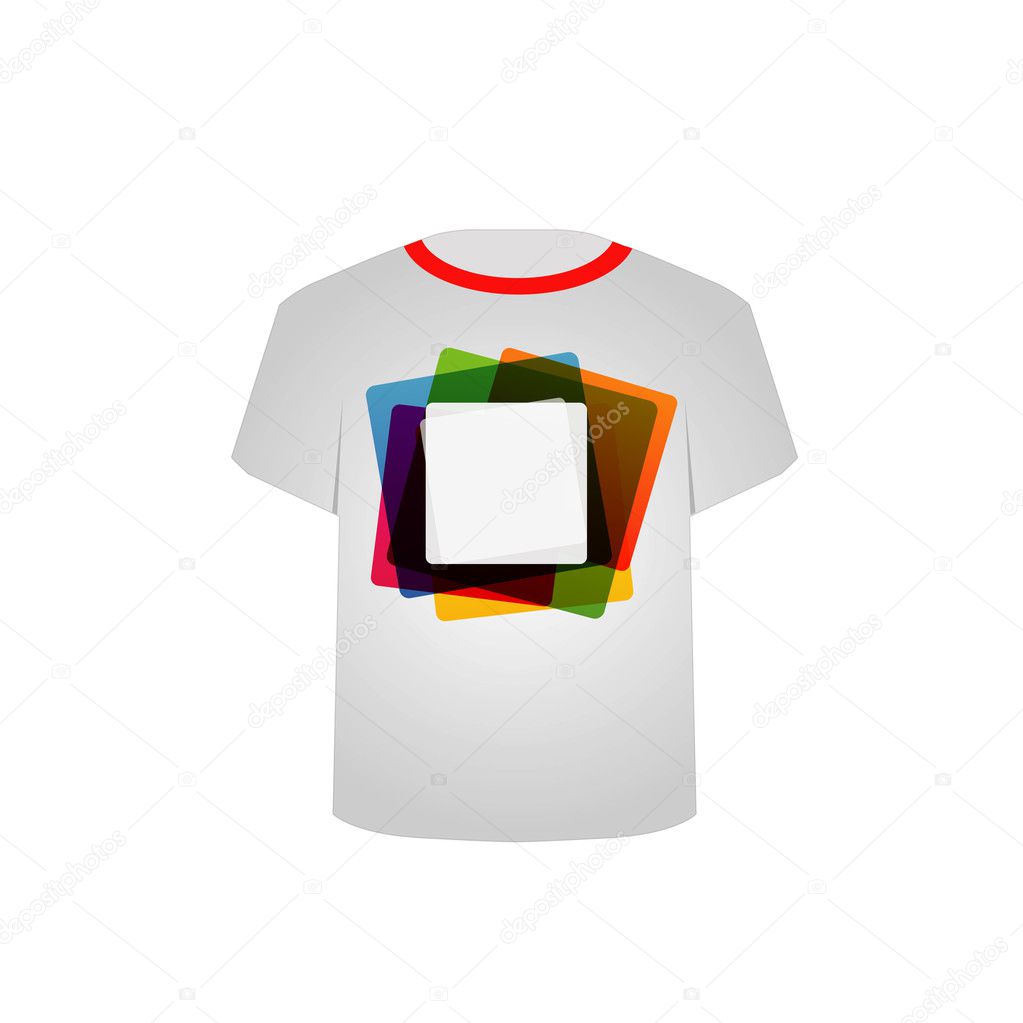 T Shirt Template- colorful shapes