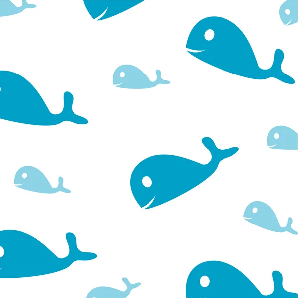Whales background — Stock Vector
