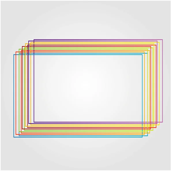Illustration eines Rechtecks aus Farblinien — Stockvektor
