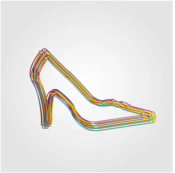 Färgglada sko bakgrund — Stock vektor