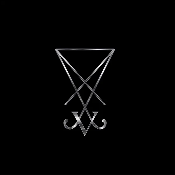 Sigil of Lucifer- Un símbolo del satanismo — Vector de stock