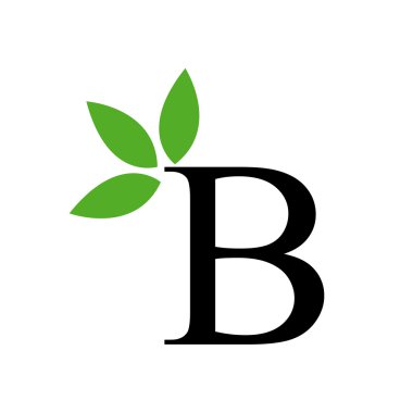 Yeşil yapraklı alfabe B