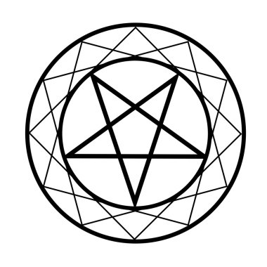 beş köşeli yıldız-dini sembol Satanizm
