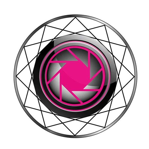 Logo photo stylisé en rose — Image vectorielle