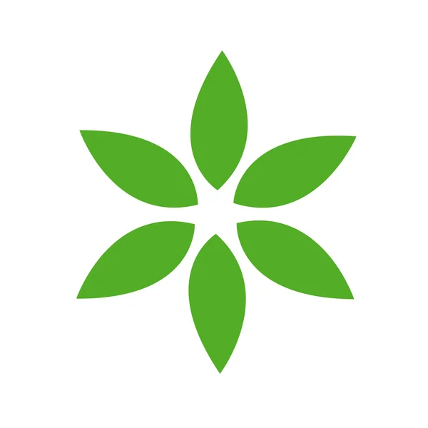 Logotipo de negócio ecológico com folhas verdes —  Vetores de Stock