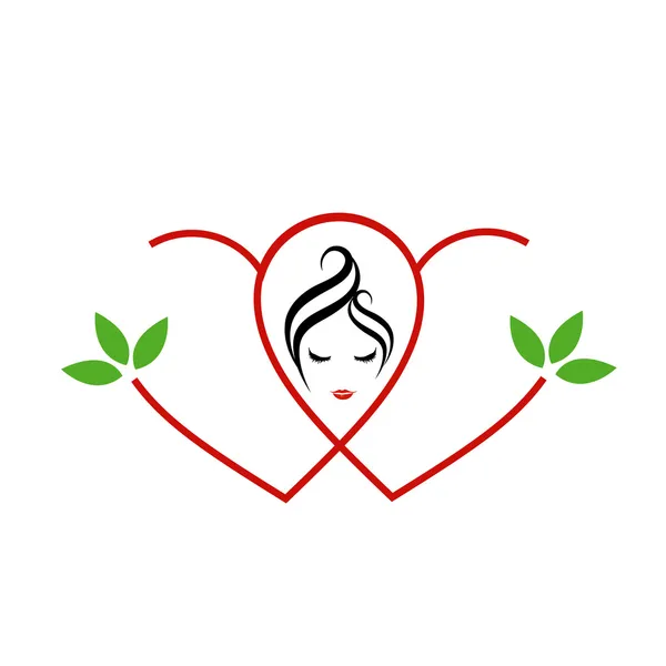 Логотип для красоты или альтернативной медицины для женщин — стоковый вектор