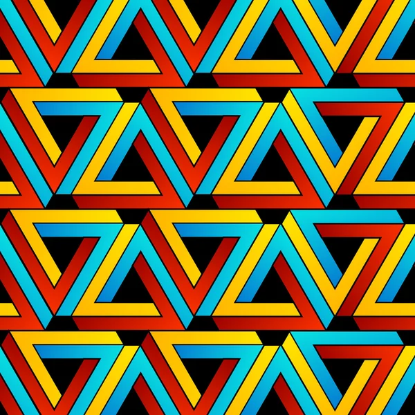 Achtergrond met kleurrijke pen steeg driehoeken — Stockvector