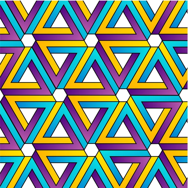 Achtergrond met kleurrijke pen steeg driehoeken — Stockvector