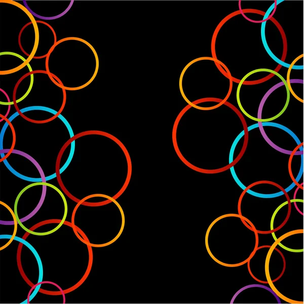 Arrière-plan avec des cercles colorés — Image vectorielle