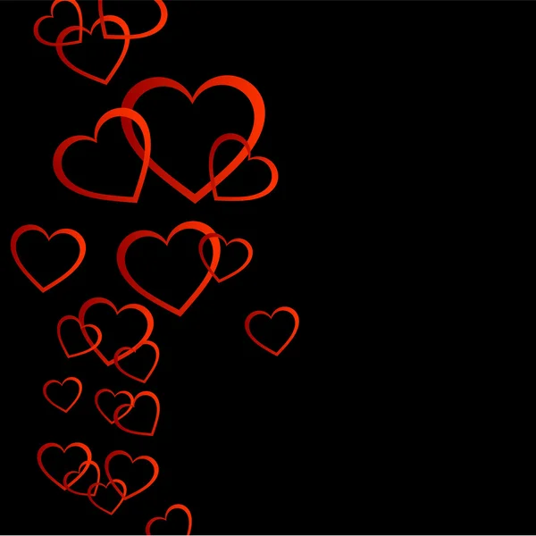Fond de coeur rouge flottant — Image vectorielle
