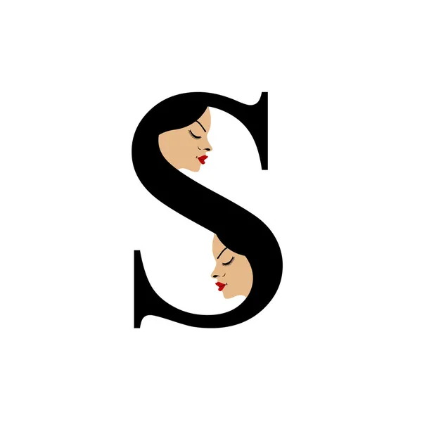 Gezichten in alfabet G-logo voor het looien van de huid of salon — Stockvector