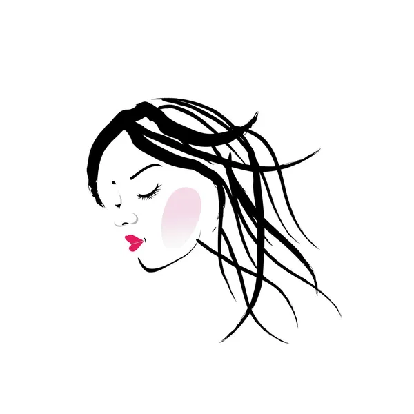 A lady with dreadlocks- dreadlock fashion graphic Vector Graphics