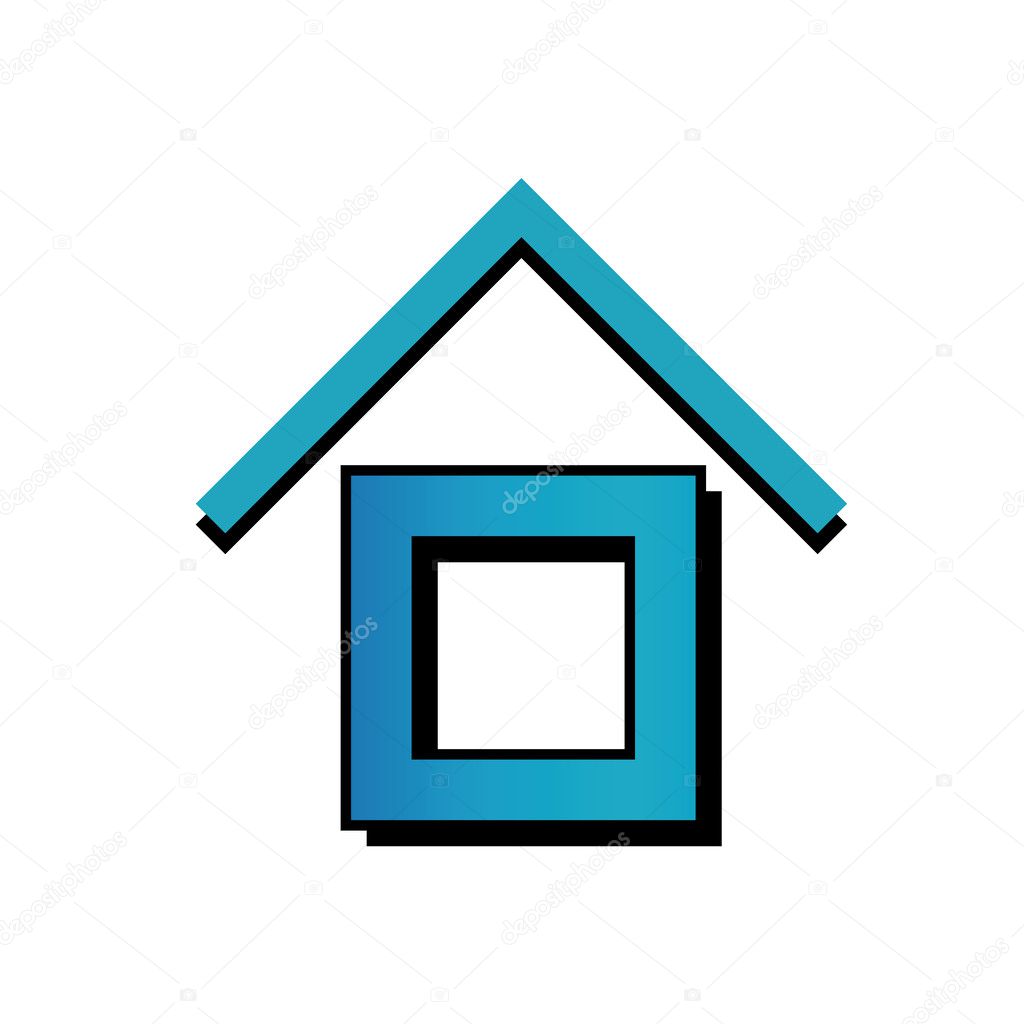House with a roof- Logo for construction or home renovation