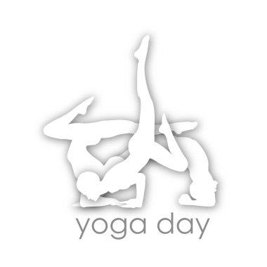 Yoga günü yoga, enerji alanlarıyla poz verir.