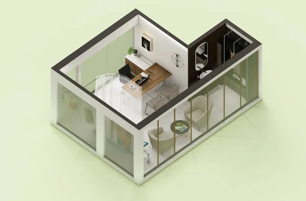 Surgery doctors clinic isometric view