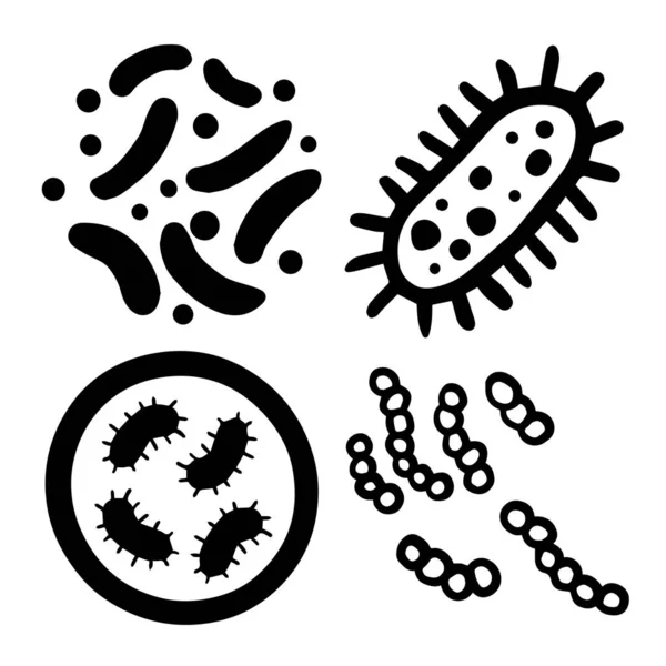 Microorganisms Coccus Vibrio Shapes — Stock Vector