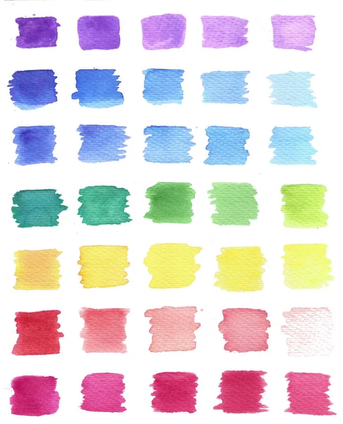 Aquarellmuster Palette Von Hand Gezeichnet — Stockvektor