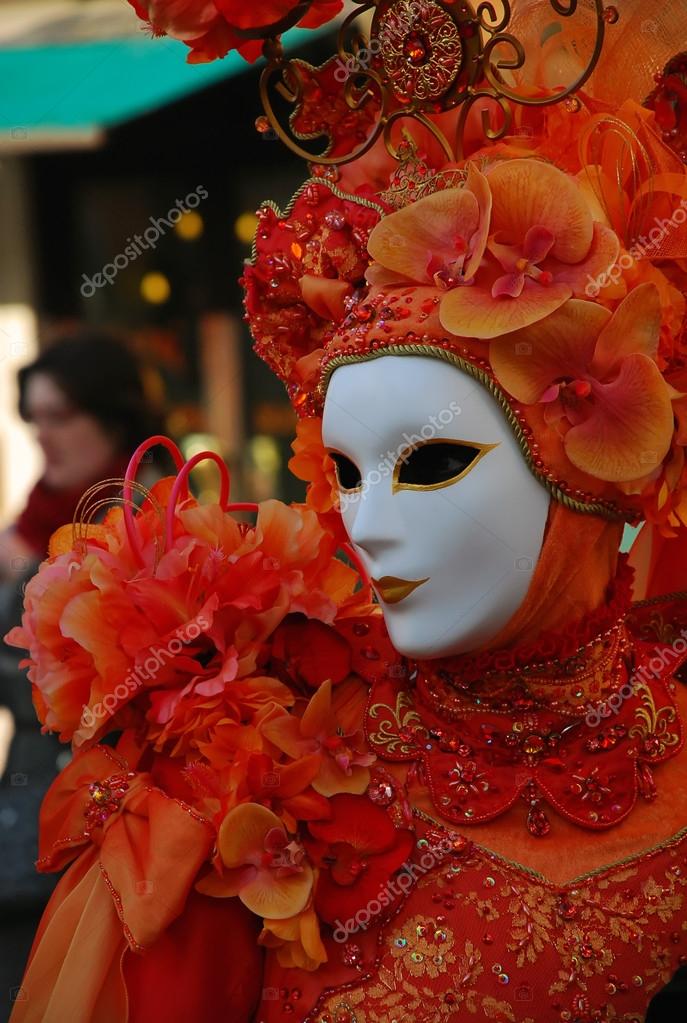 Beautiful red mask. Carnival in Venice. Stock Editorial Photo © grethen.tal 15631975