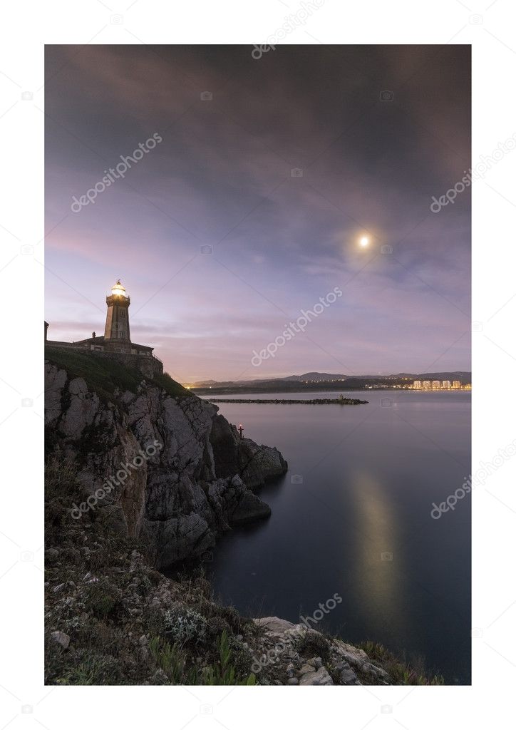 San Juan Lighthouse in Asturias in northern Spain
