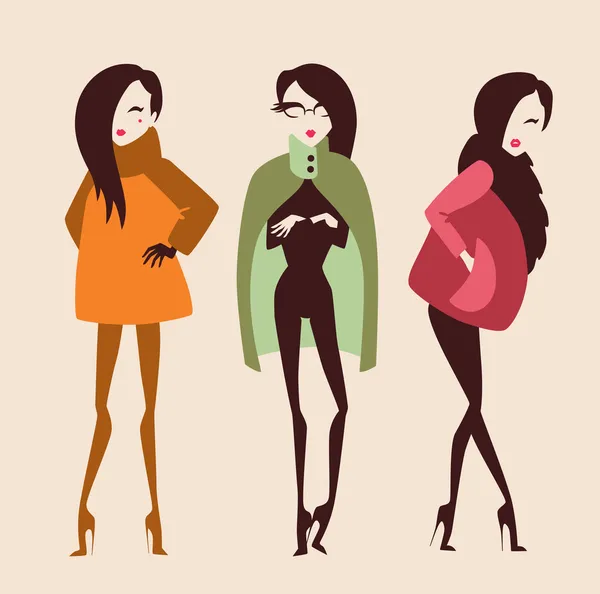 Fashion girls — Stock Vector