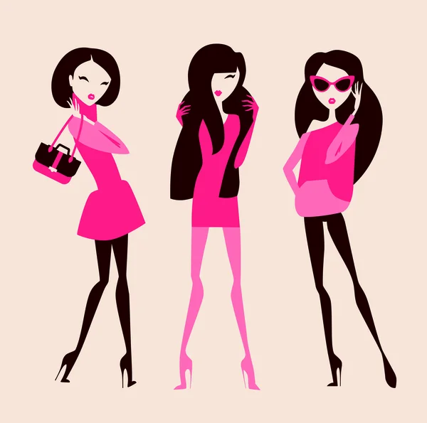 Fashion girls — Stock Vector