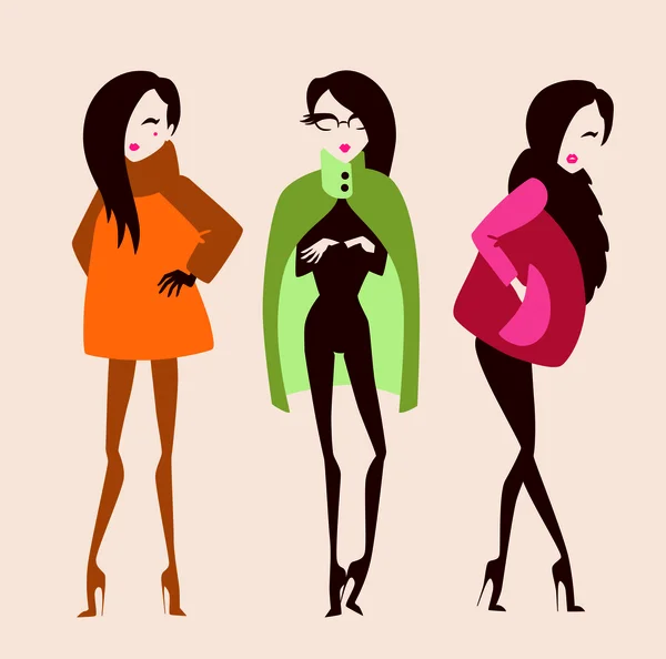 Fashion girls — Stock Vector