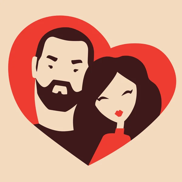 Мужчина и женщина влюблены — стоковый вектор