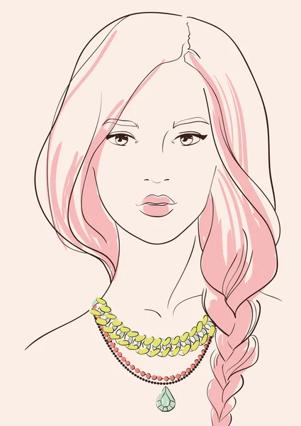 Beautiful woman — Stock Vector