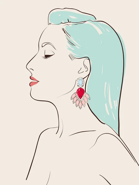 Belle femme — Image vectorielle