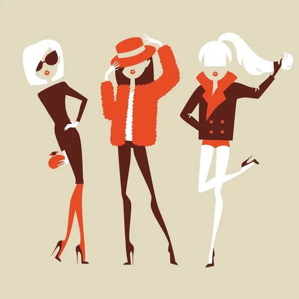 Fashion girls — Stock Vector