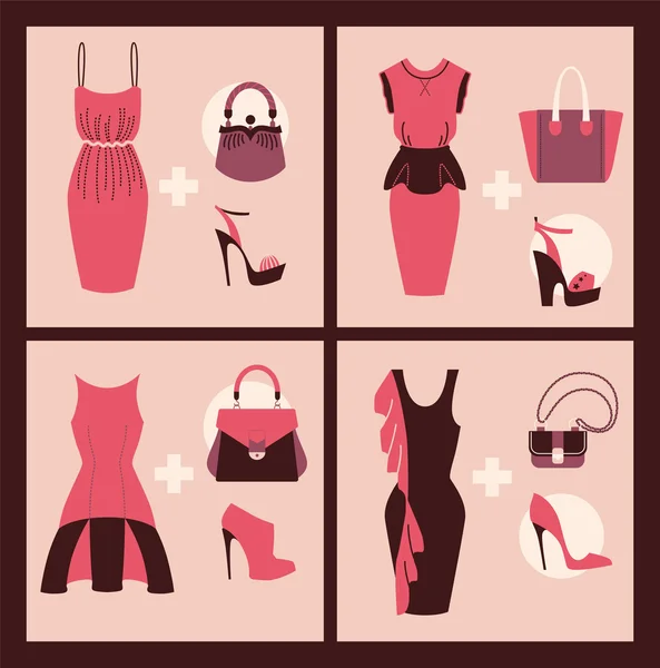 Ropa de mujer — Vector de stock