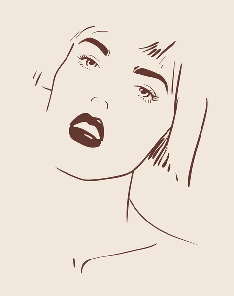 Hermosa mujer — Vector de stock