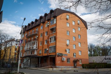 Irpin 'in yok edilmesi. Mayıs 2022. Irpin, Kiev bölgesi, Ukrayna. Rusya Ukrayna savaşı. Irpin 'de kavgadan sonra hasar gördü