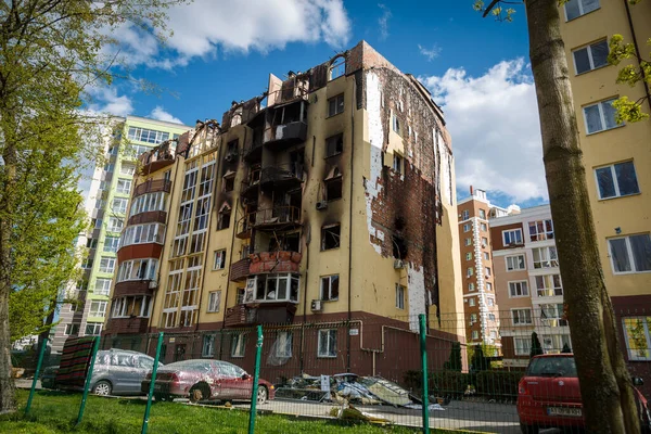 Destrucción Irpin Mayo 2022 Irpin Región Kiev Ucrania Rusia Guerra —  Fotos de Stock