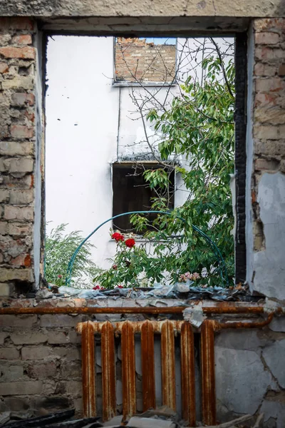 Andriyivka District Buchansky Région Kiev Ukraine 2022 Destruction Andriyivka Russie — Photo