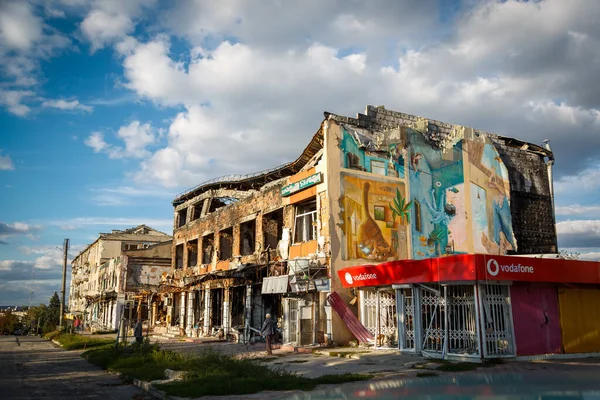Izium Kharkiv Region Ukraine 2022 Destruction Izium Russia Ukraine War — Stock Photo, Image