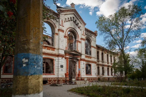 Izium Gebiet Charkiw Ukraine 2022 Zerstörung Von Izium Russland Ukraine — Stockfoto