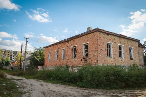 Izium Gebiet Charkiw Ukraine 2022 Zerstörung Von Izium Russland Ukraine — Stockfoto