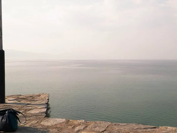 Ochrid Gölü Nün Suyu Naum Manastırı Ndan Görüldü Ochrid Avrupa — Stok fotoğraf